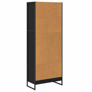 vidaXL Bibliothèque Noir aspect chêne 60 x 30 x 155 cm Bois d'ingénierie