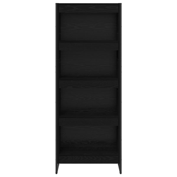 vidaXL Bibliothèque Noir aspect chêne 60 x 30 x 155 cm Bois d'ingénierie