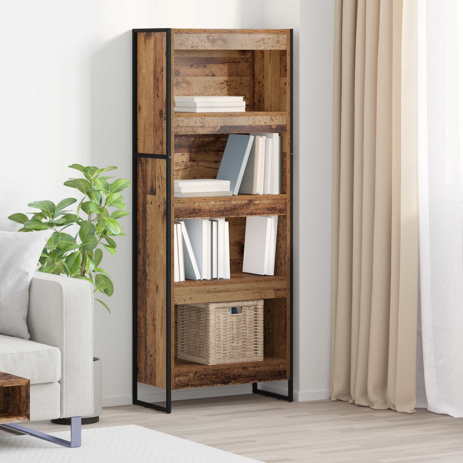 Bücherregal Altholz 60x30x155cm