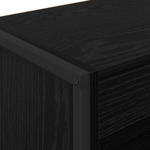 vidaXL Bibliothèque noir aspect chêne 80 x 30 x 86,5 cm