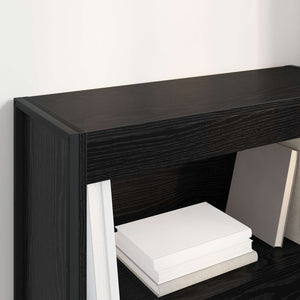 vidaXL Bibliothèque noir aspect chêne 80 x 30 x 86,5 cm