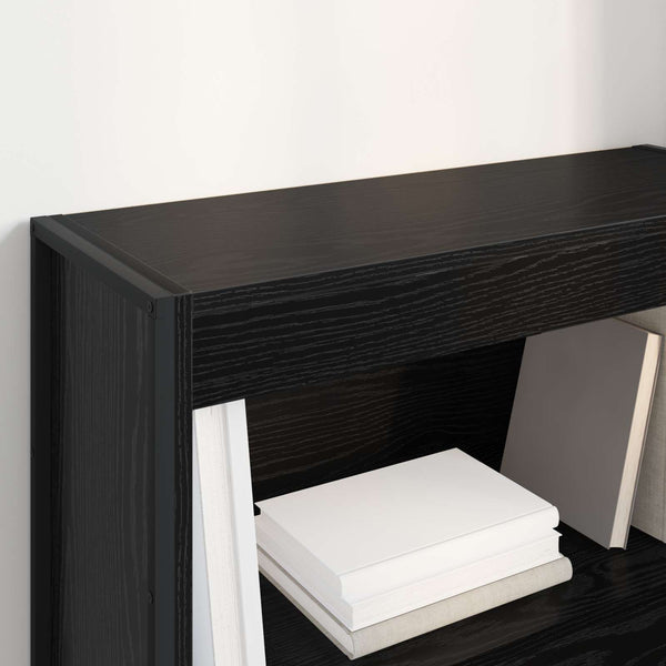 vidaXL Bibliothèque noir aspect chêne 80 x 30 x 86,5 cm