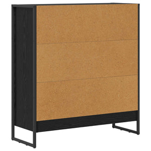 vidaXL Bibliothèque noir aspect chêne 80 x 30 x 86,5 cm