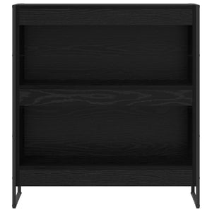 vidaXL Bibliothèque noir aspect chêne 80 x 30 x 86,5 cm
