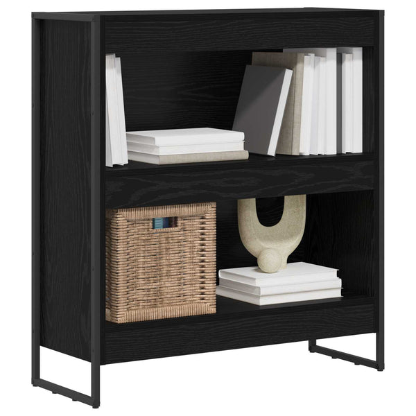 vidaXL Bibliothèque noir aspect chêne 80 x 30 x 86,5 cm