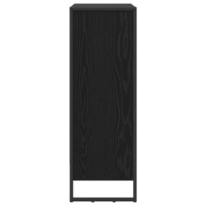 vidaXL Bibliothèque noir aspect chêne 80 x 30 x 86,5 cm