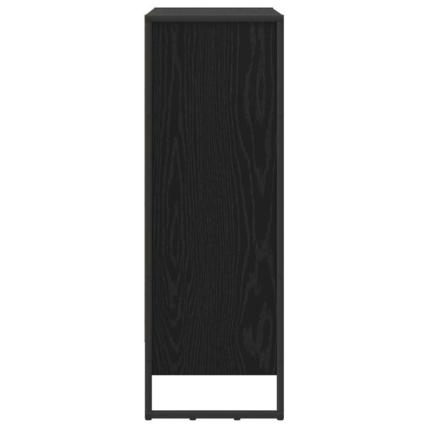 vidaXL Bibliothèque noir aspect chêne 80 x 30 x 86,5 cm