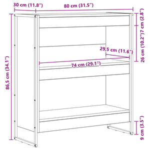 Sonoma Bücherregal, 80 cm, Holzwerkstoff