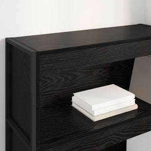 vidaXL Bibliothèque noire aspect chêne 80 x 30 x 121 cm Aggloméré