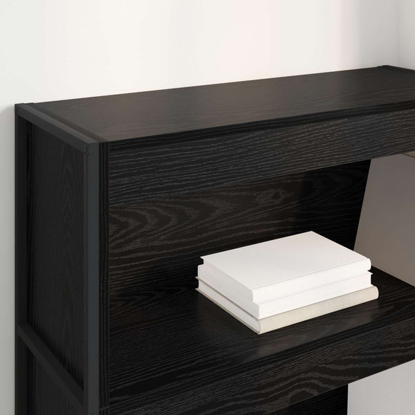 vidaXL Bibliothèque noire aspect chêne 80 x 30 x 121 cm Aggloméré