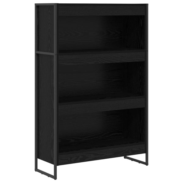 vidaXL Bibliothèque noire aspect chêne 80 x 30 x 121 cm Aggloméré