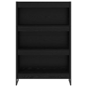 vidaXL Bibliothèque noire aspect chêne 80 x 30 x 121 cm Aggloméré
