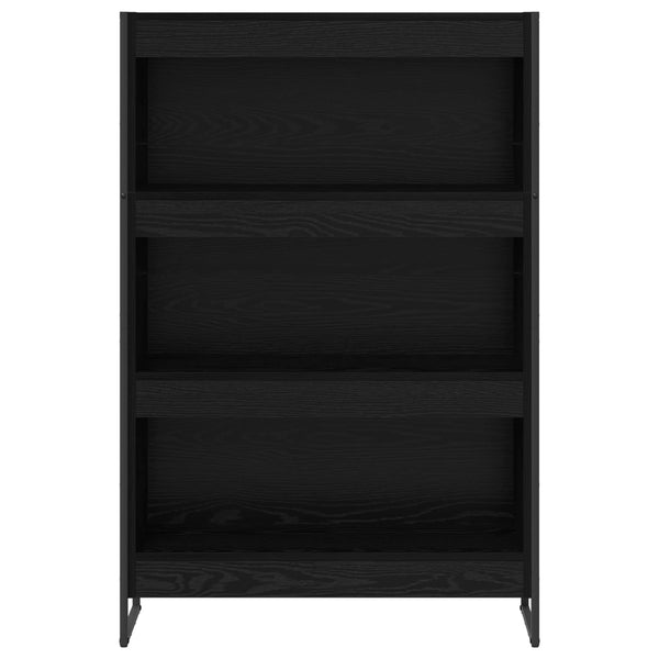 vidaXL Bibliothèque noire aspect chêne 80 x 30 x 121 cm Aggloméré