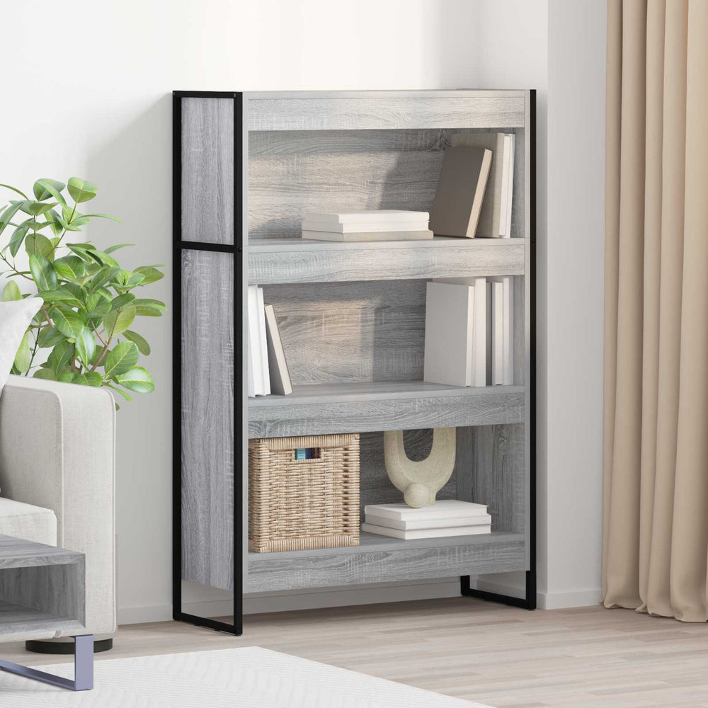 Bücherregal Grau Sonoma 80x30x121cm