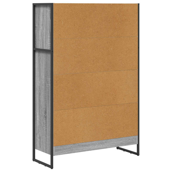 Bücherregal Grau Sonoma 80x30x121cm