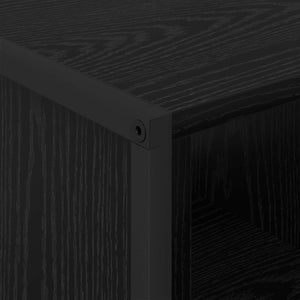 Schwarzer Couchtisch Eichenoptik 80x50 cm