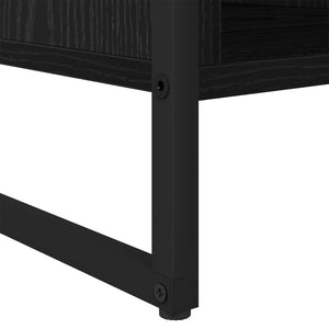 Schwarzer Couchtisch Eichenoptik 80x50 cm
