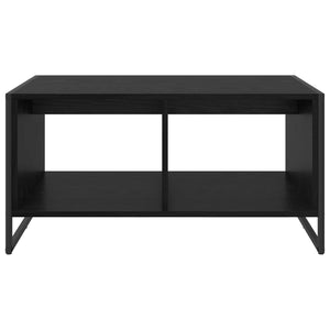 Schwarzer Couchtisch Eichenoptik 80x50 cm