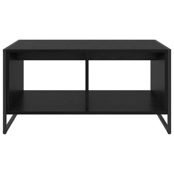 Schwarzer Couchtisch Eichenoptik 80x50 cm
