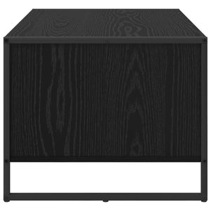 Schwarzer Couchtisch Eichenoptik 80x50 cm