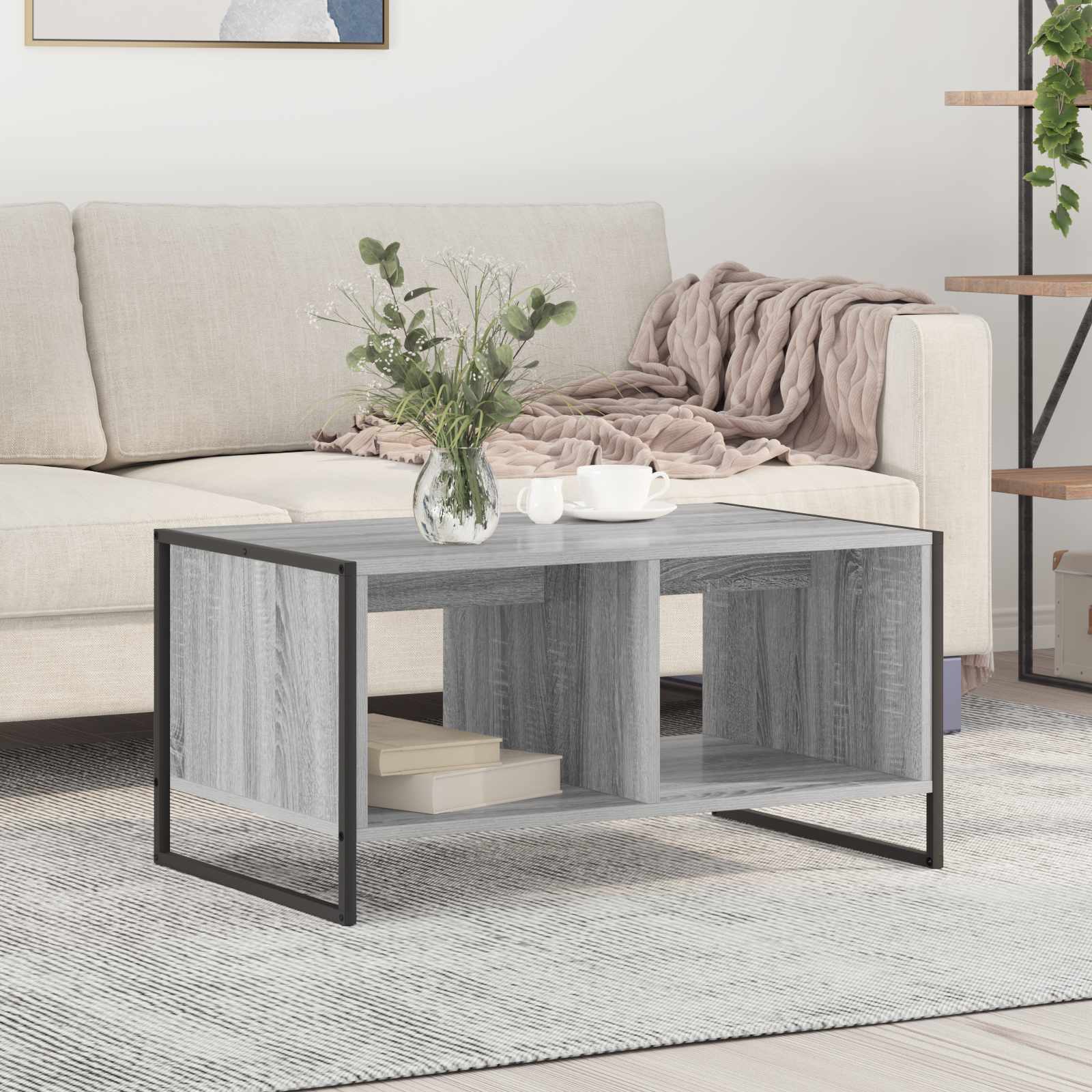Couchtisch Sonoma Grau 80x50 cm