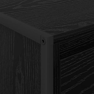 vidaXL Table basse noir aspect chêne 100 x 46 x 40 cm Bois d'ingénierie