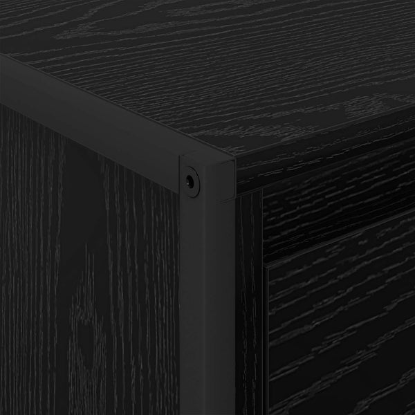 vidaXL Table basse noir aspect chêne 100 x 46 x 40 cm Bois d'ingénierie