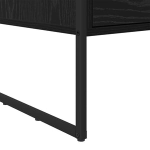 vidaXL Table basse noir aspect chêne 100 x 46 x 40 cm Bois d'ingénierie