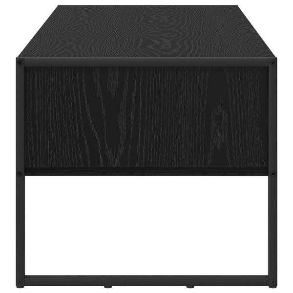 vidaXL Table basse noir aspect chêne 100 x 46 x 40 cm Bois d'ingénierie