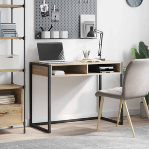 Schreibtisch Sonoma mit Stauraum, 100 cm