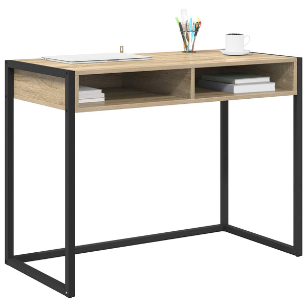 Schreibtisch Sonoma mit Stauraum, 100 cm