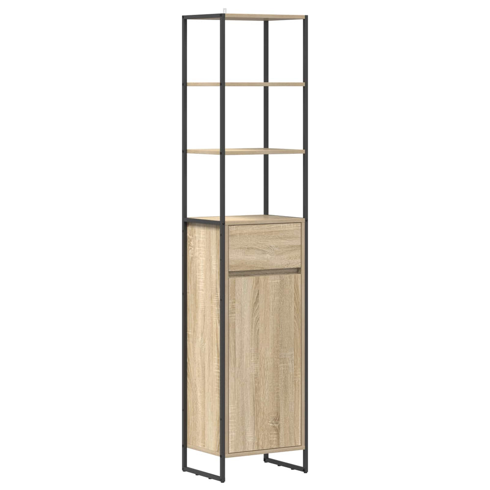 Badezimmerschrank Sonoma Eiche 40x30x180 cm