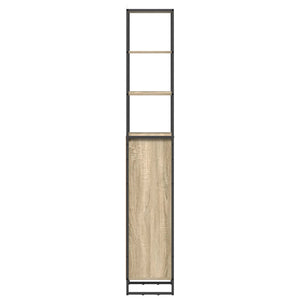 vidaXL Armoire de salle de bain avec porte chêne Sonoma 40 x 30 x 180 cm Bois d'ingénierie