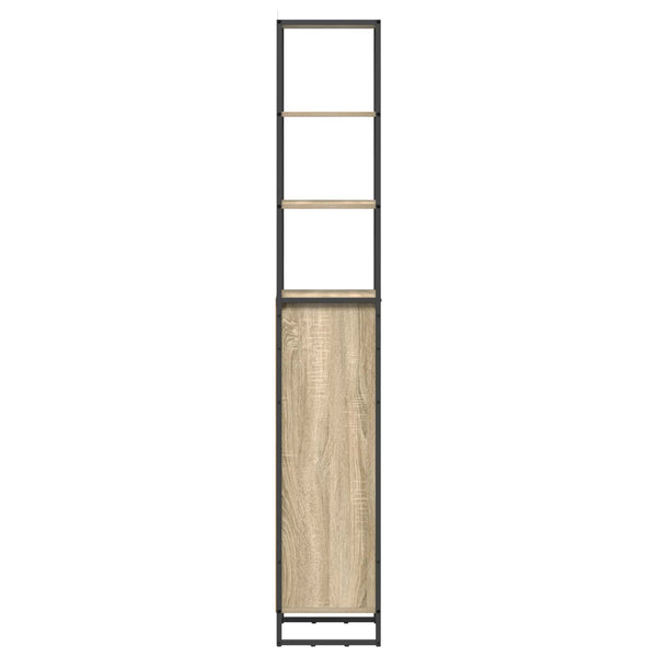 vidaXL Armoire de salle de bain avec porte chêne Sonoma 40 x 30 x 180 cm Bois d'ingénierie