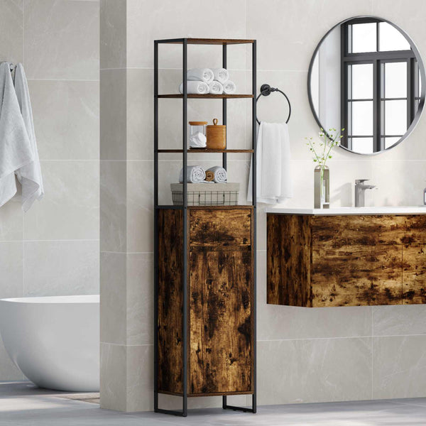 Badezimmerschrank Holzwerkstoff Raucharbe 180cm