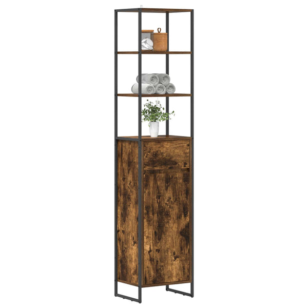 Badezimmerschrank Holzwerkstoff Raucharbe 180cm