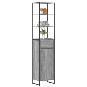 Badezimmerschrank Grau Sonoma 40x30x180cm