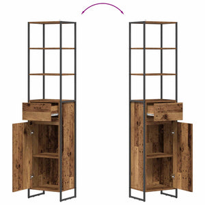 Badezimmerschrank Altholz 40x30x180cm