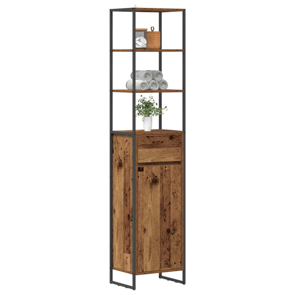 Badezimmerschrank Altholz 40x30x180cm