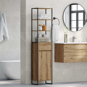Badezimmerschrank Eiche 40x30x180 cm