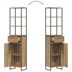 Badezimmerschrank Eiche 40x30x180 cm