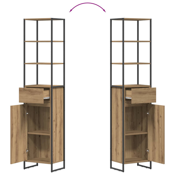 Badezimmerschrank Eiche 40x30x180 cm