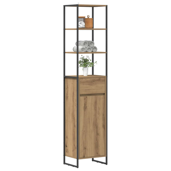 Badezimmerschrank Eiche 40x30x180 cm