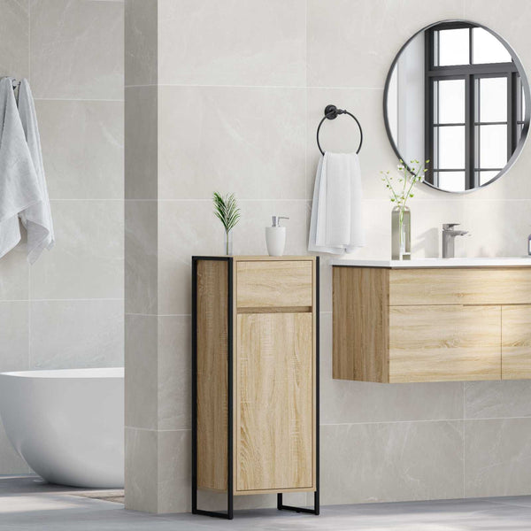 Badezimmerschrank Sonoma Eiche 40x100 cm