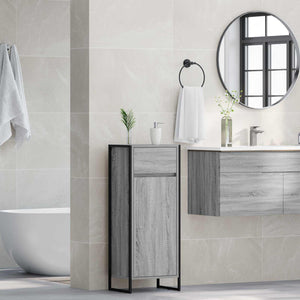 Badezimmerschrank Grau Sonoma 40x30x100cm