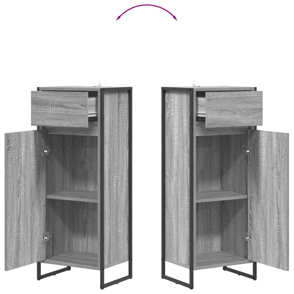 Badezimmerschrank Grau Sonoma 40x30x100cm