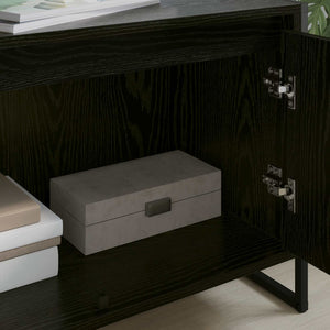 TV-Schrank Schwarz Eichen-Optik 140 cm