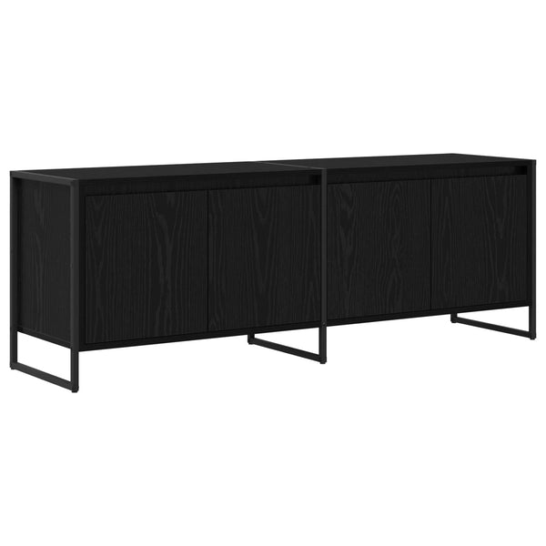 TV-Schrank Schwarz Eichen-Optik 140 cm