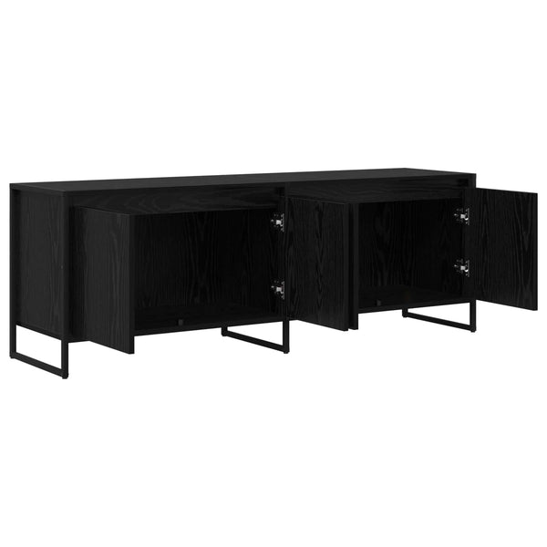 TV-Schrank Schwarz Eichen-Optik 140 cm