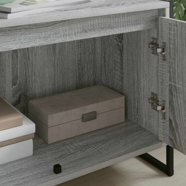 vidaXL Meuble TV Sonoma Gris 140 x 36 x 49,5 cm Bois d'ingénierie